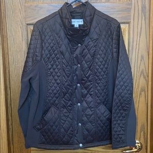 Ava Viv 2X Quilted Black Winter Jacket